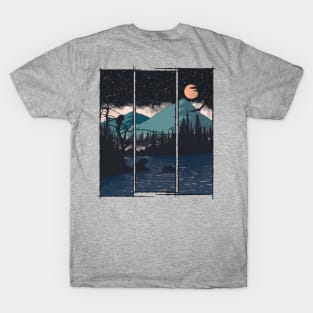 Orange Moon (Front and Back) T-Shirt